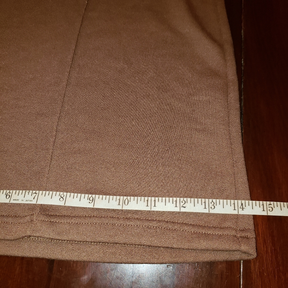 FOR LOVE & LEMONS Shannon Pants Camel Wide Leg Front Seam Knit Trousers Sz S - Picture 13 of 13
